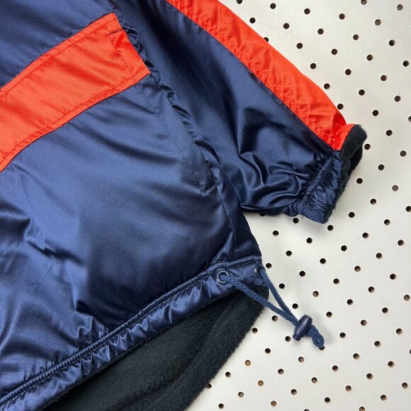 Denver Broncos Vintage Puffer Jacket Medium Reebok 90s Fleece Lined Half Zip Y2K - Picture 5 of 9